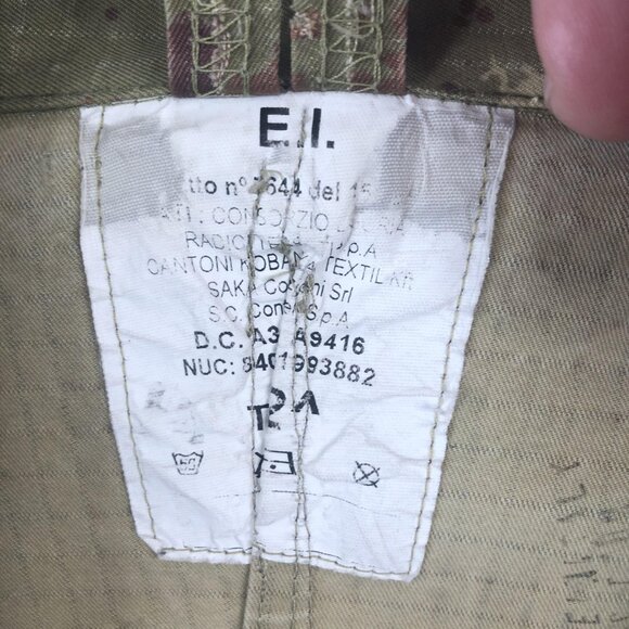 Vintage Italian Army Vegetato Jacket Mens Medium Camo Combat Military EI 2000s - Picture 5 of 15